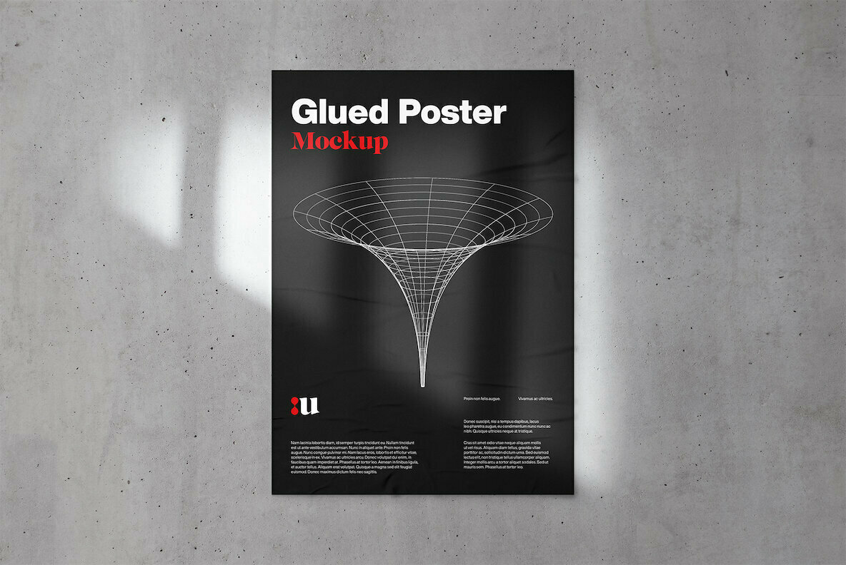 Glued Poster Mockup 1