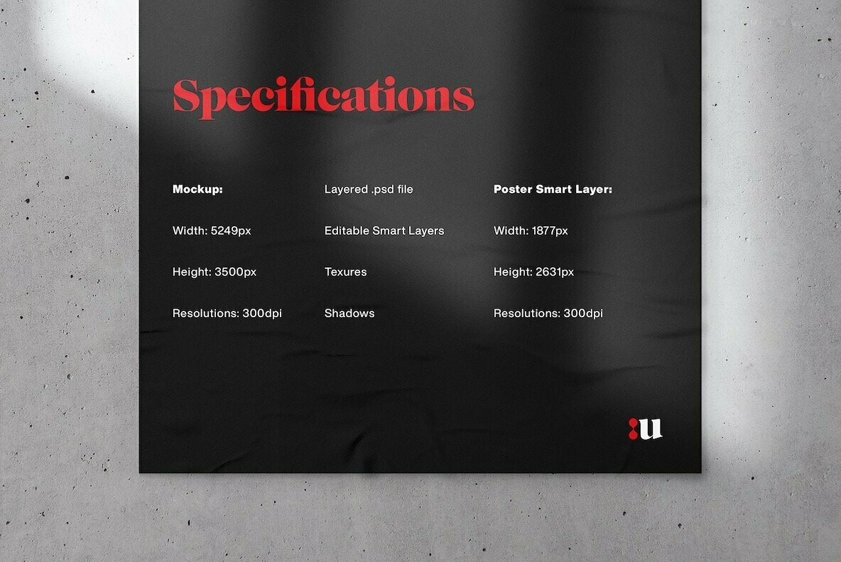 Glued Poster Mockup 2