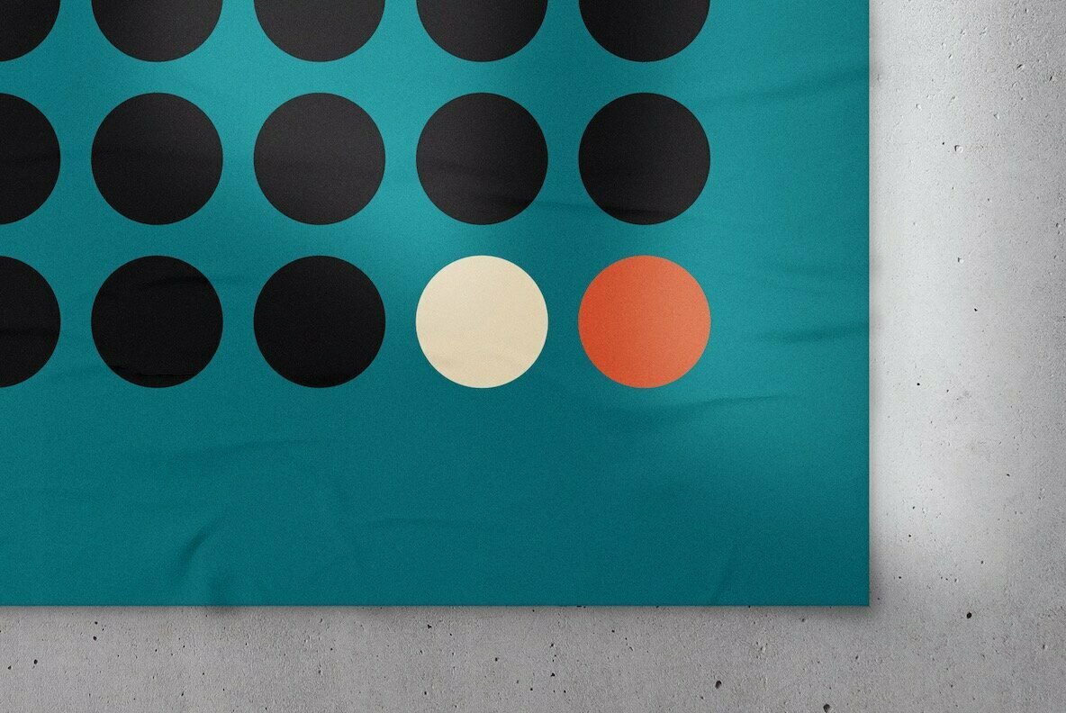 Glued Poster Mockup 3