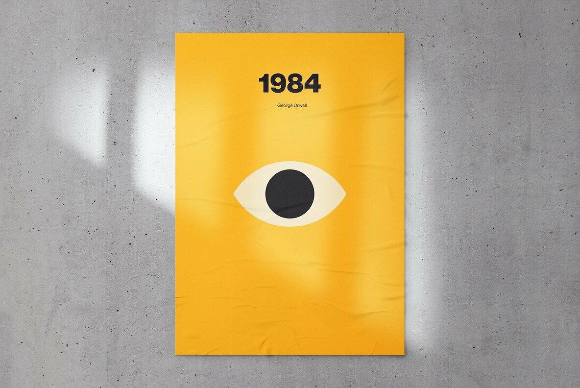 Glued Poster Mockup 4