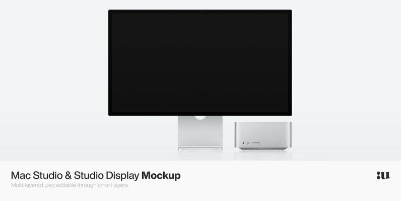 Mac Studio and Studio Display Mockup