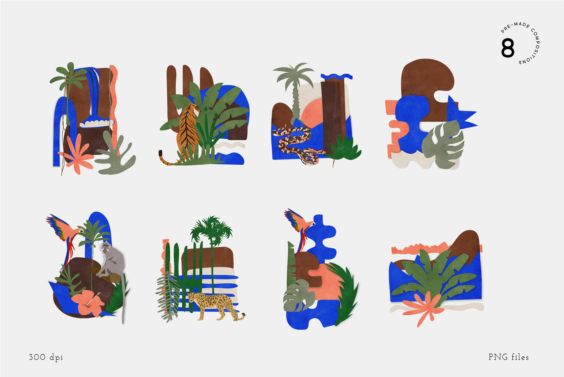 Night in the Jungle Abstract Shapes 4