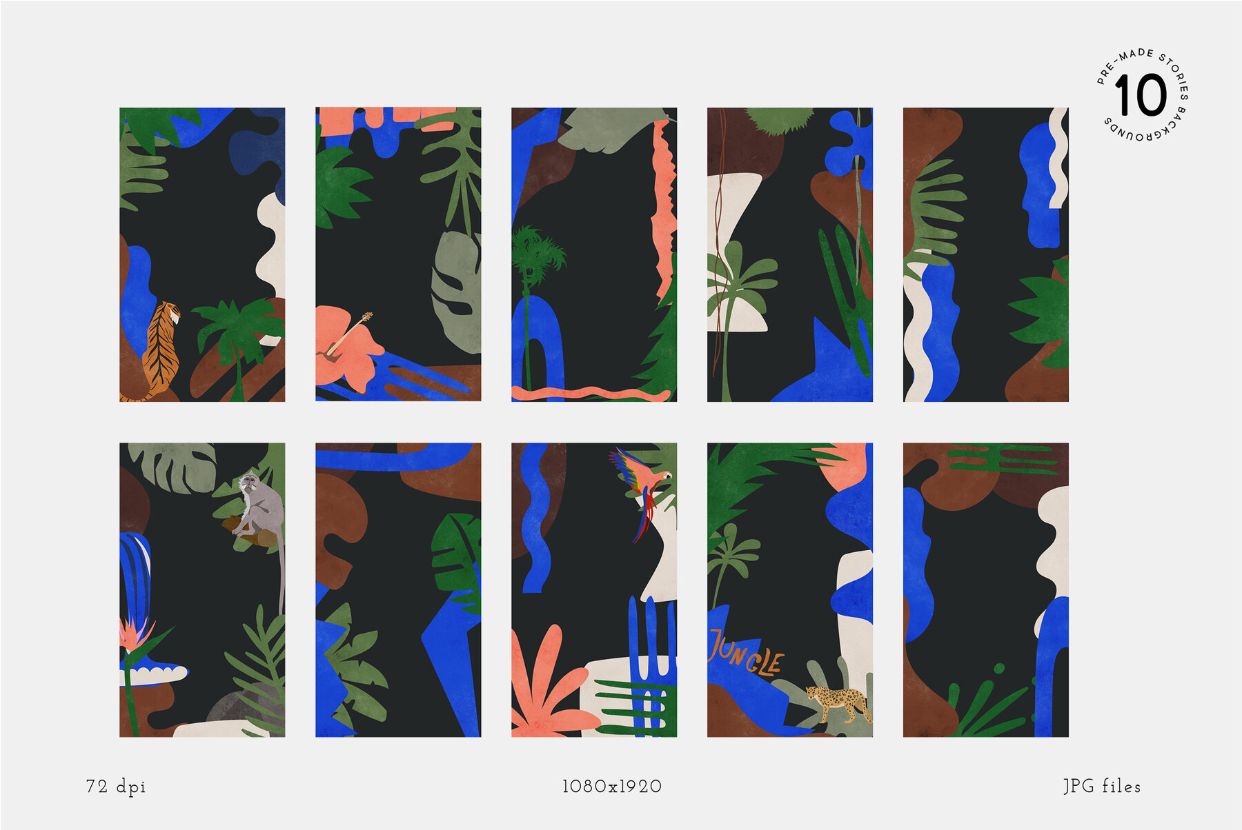 Night in the Jungle Abstract Shapes 8