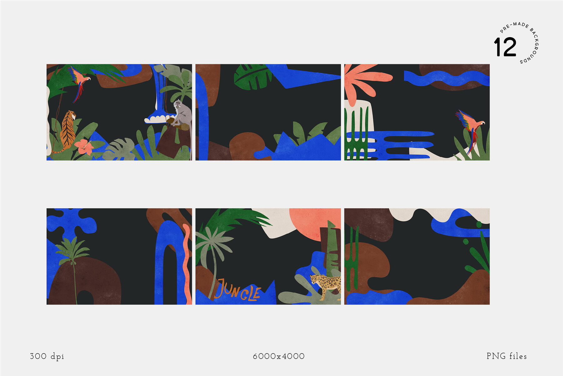 Night in the Jungle Abstract Shapes 9