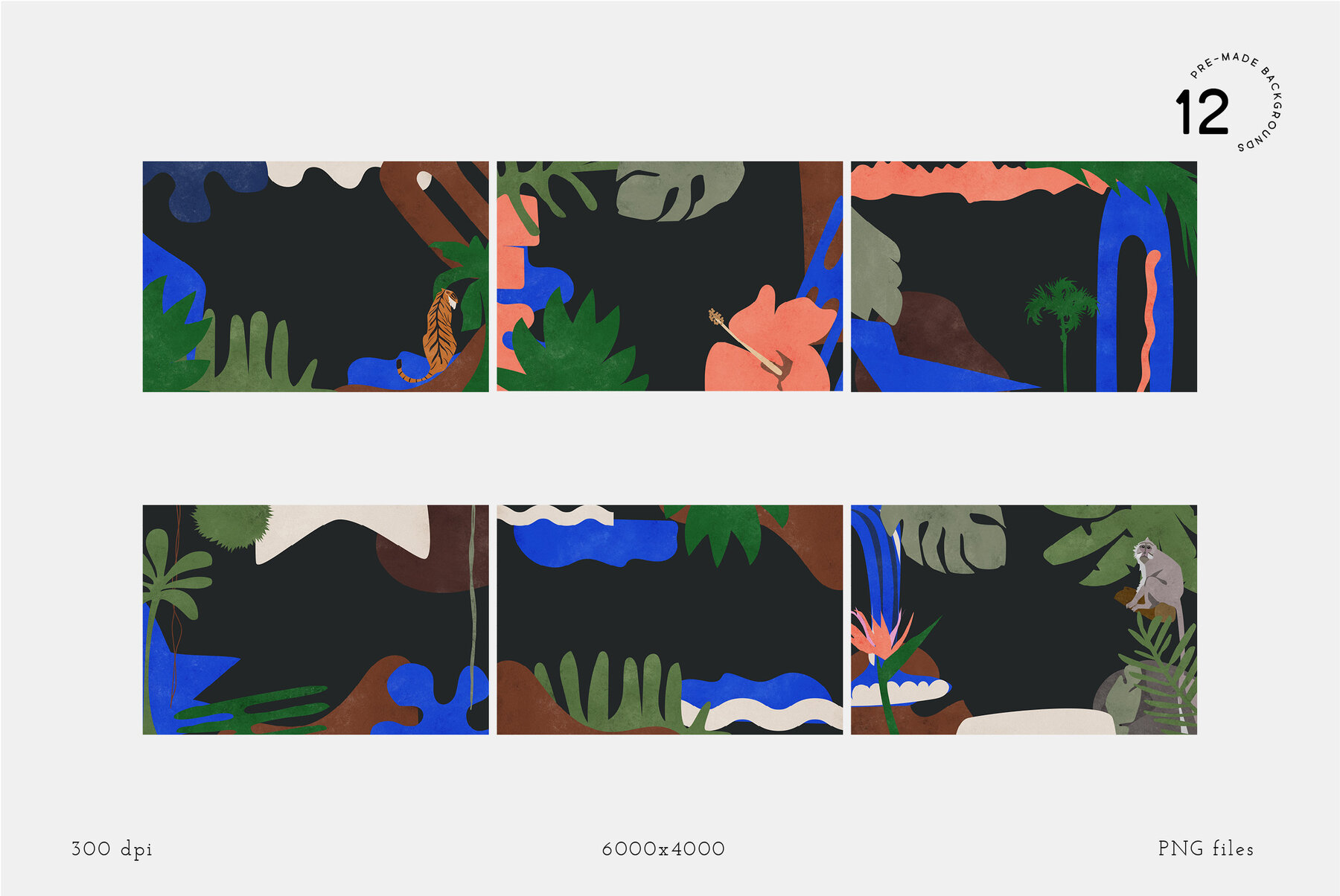 Night in the Jungle Abstract Shapes 10