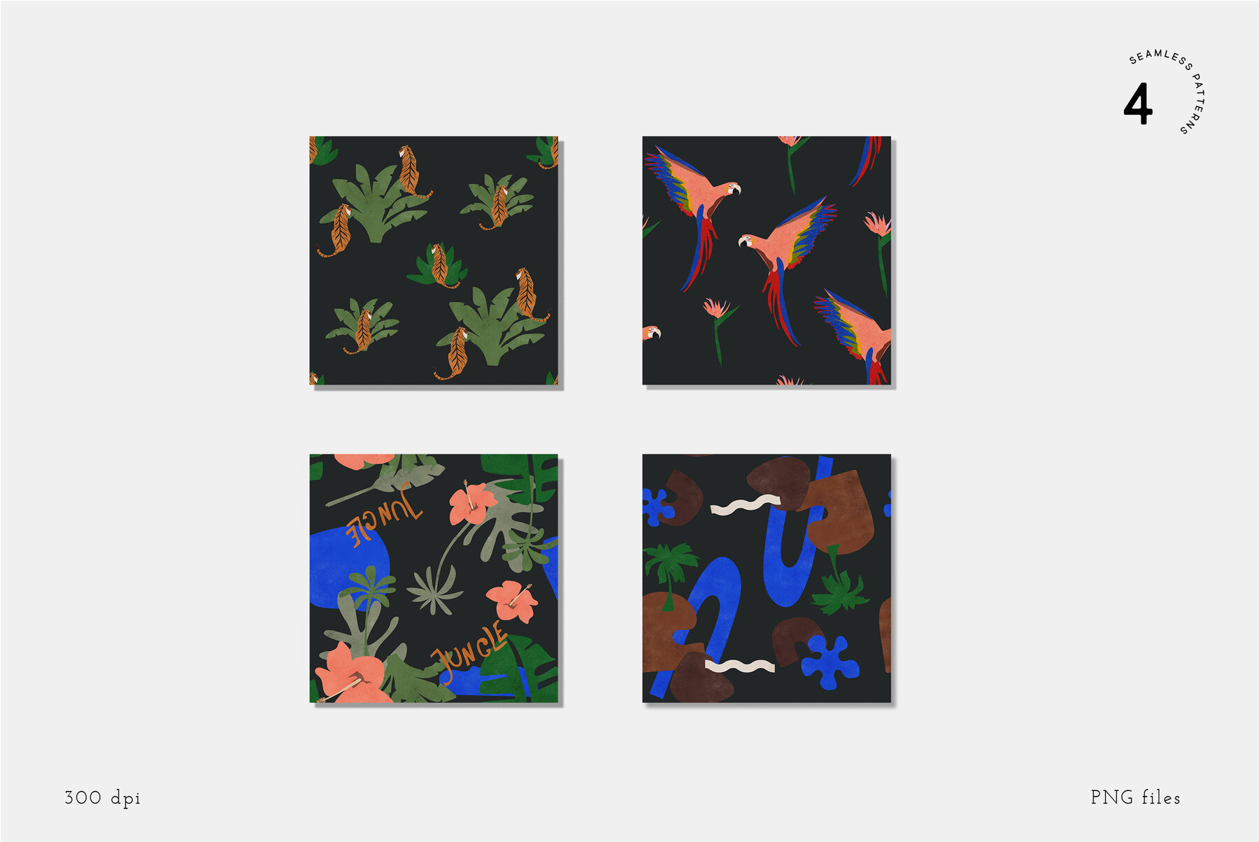 Night in the Jungle Abstract Shapes 12