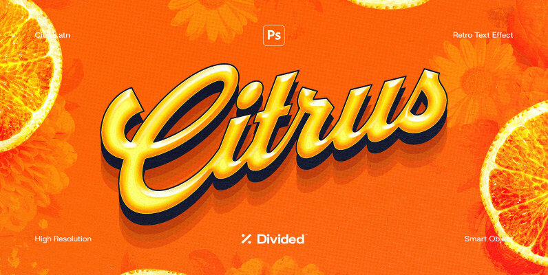 Citrus Retro Text Effect