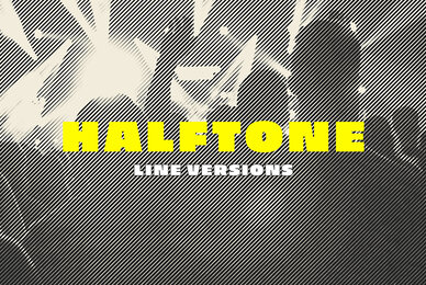 Halftone Lines Photo Effect