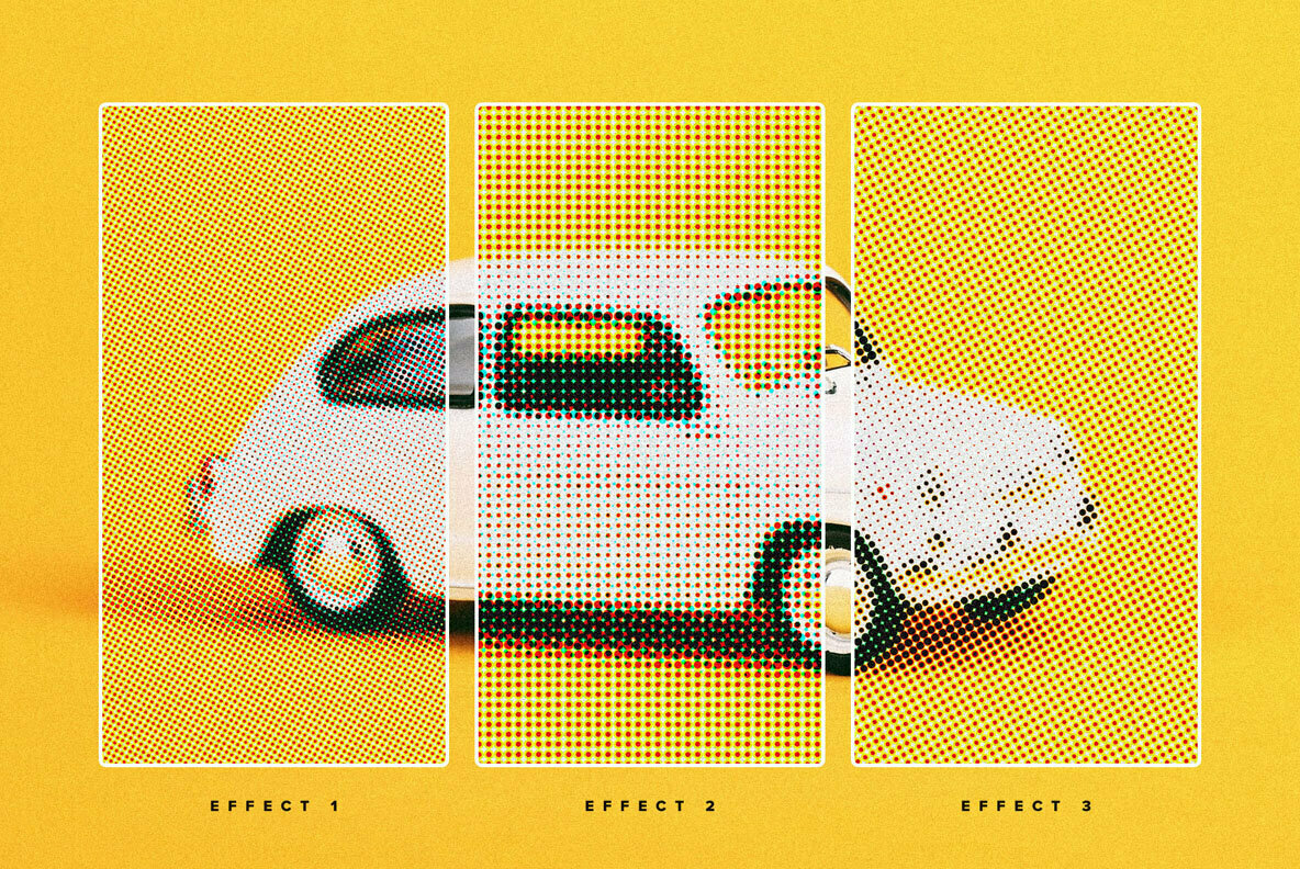 Halftone Photo Effects Pack 3