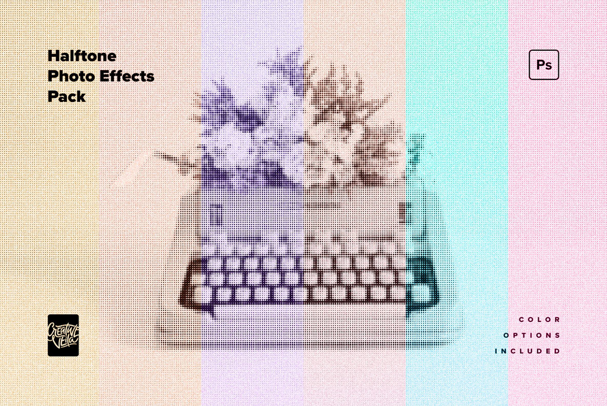 Halftone Photo Effects Pack 8