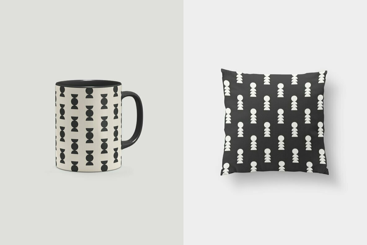 Geo Circle Semicircle Patterns 4