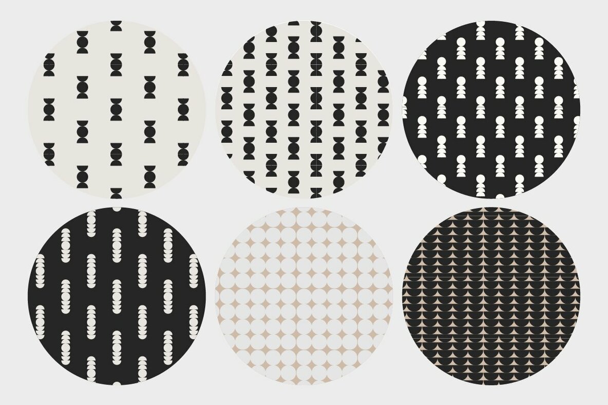 Geo Circle Semicircle Patterns 9