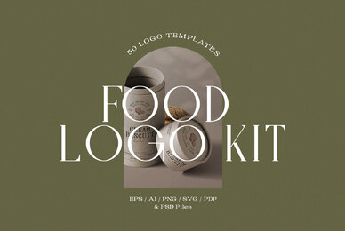 Restaurant Logo Kit   50 Mockups