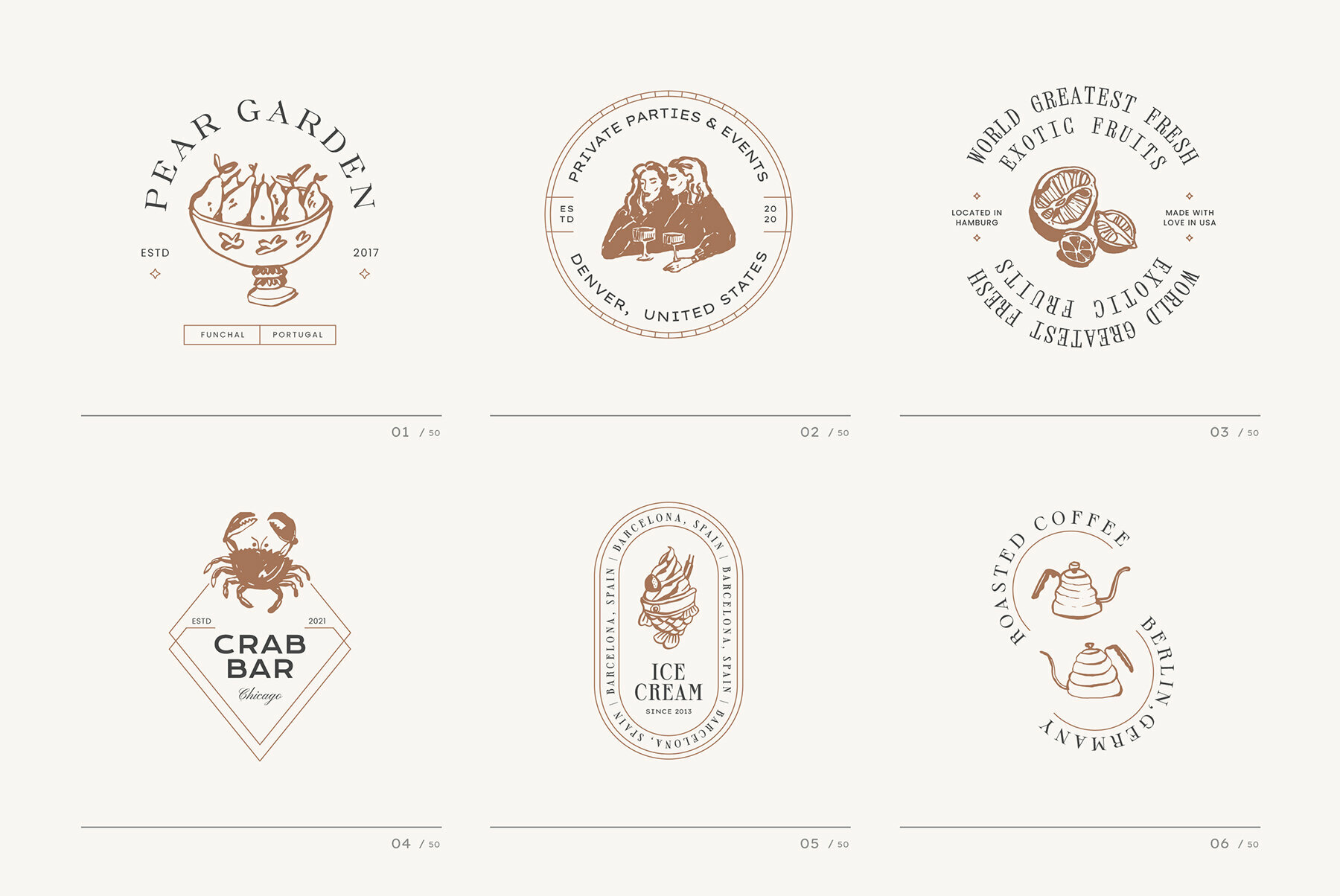 Restaurant Logo Kit   50 Mockups 4