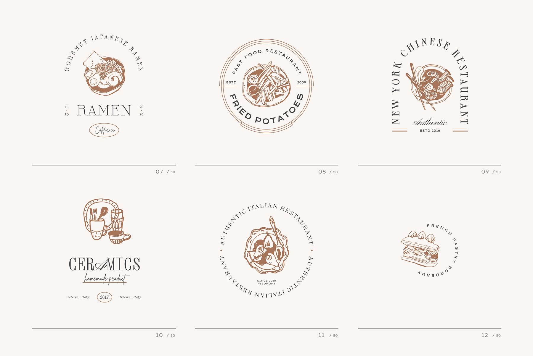 Restaurant Logo Kit   50 Mockups 6