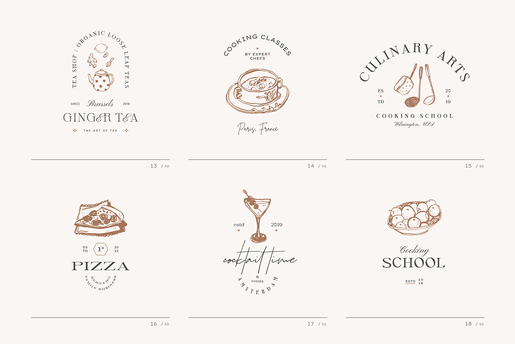 Restaurant Logo Kit   50 Mockups 8