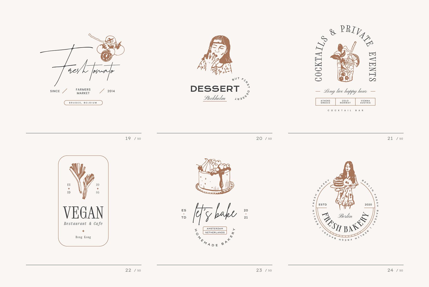 Restaurant Logo Kit   50 Mockups 10