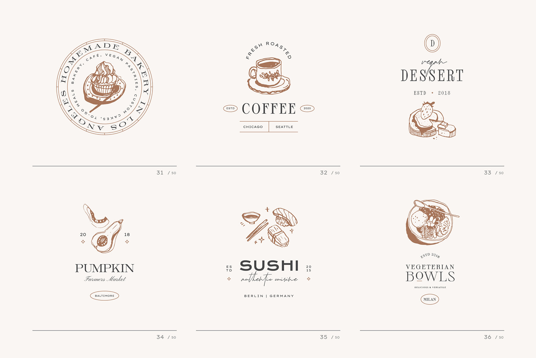 Restaurant Logo Kit   50 Mockups 14