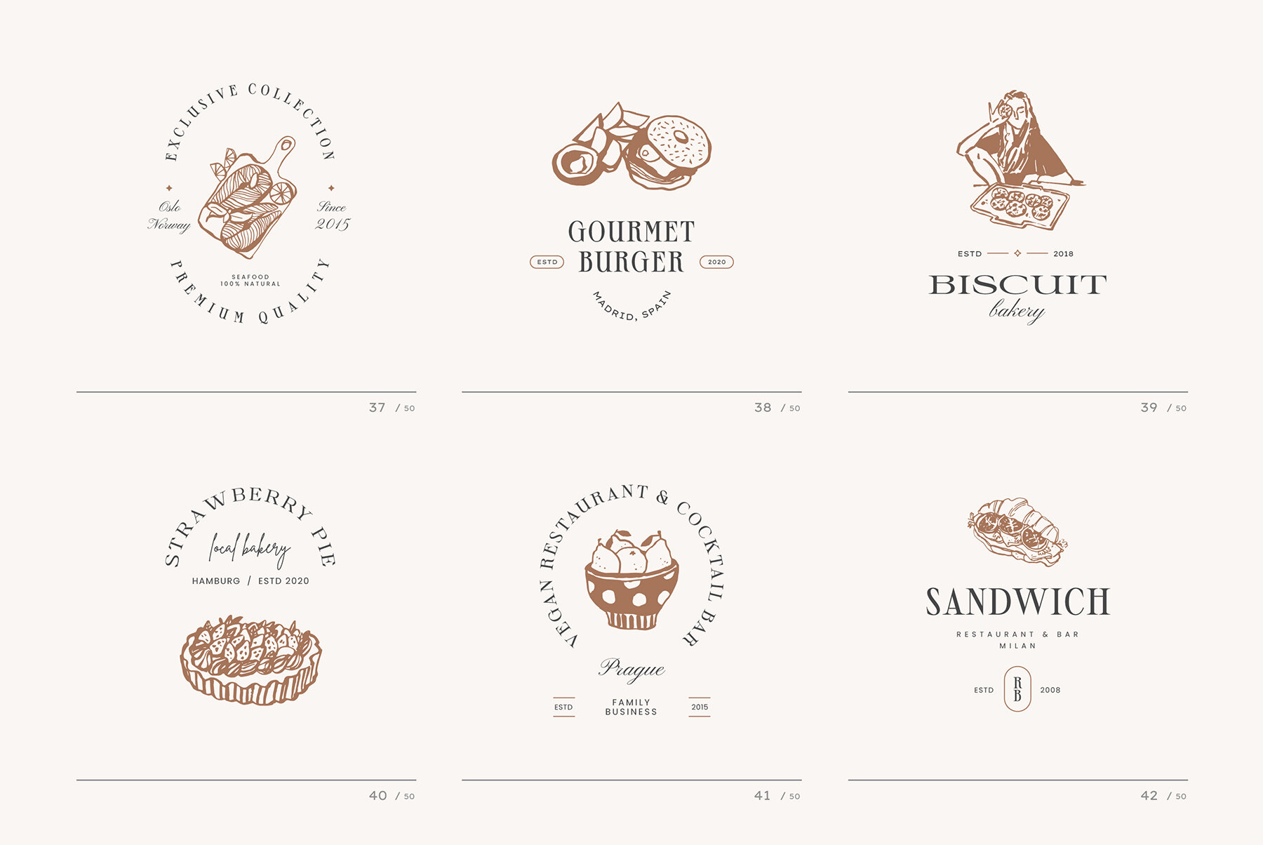 Restaurant Logo Kit   50 Mockups 16