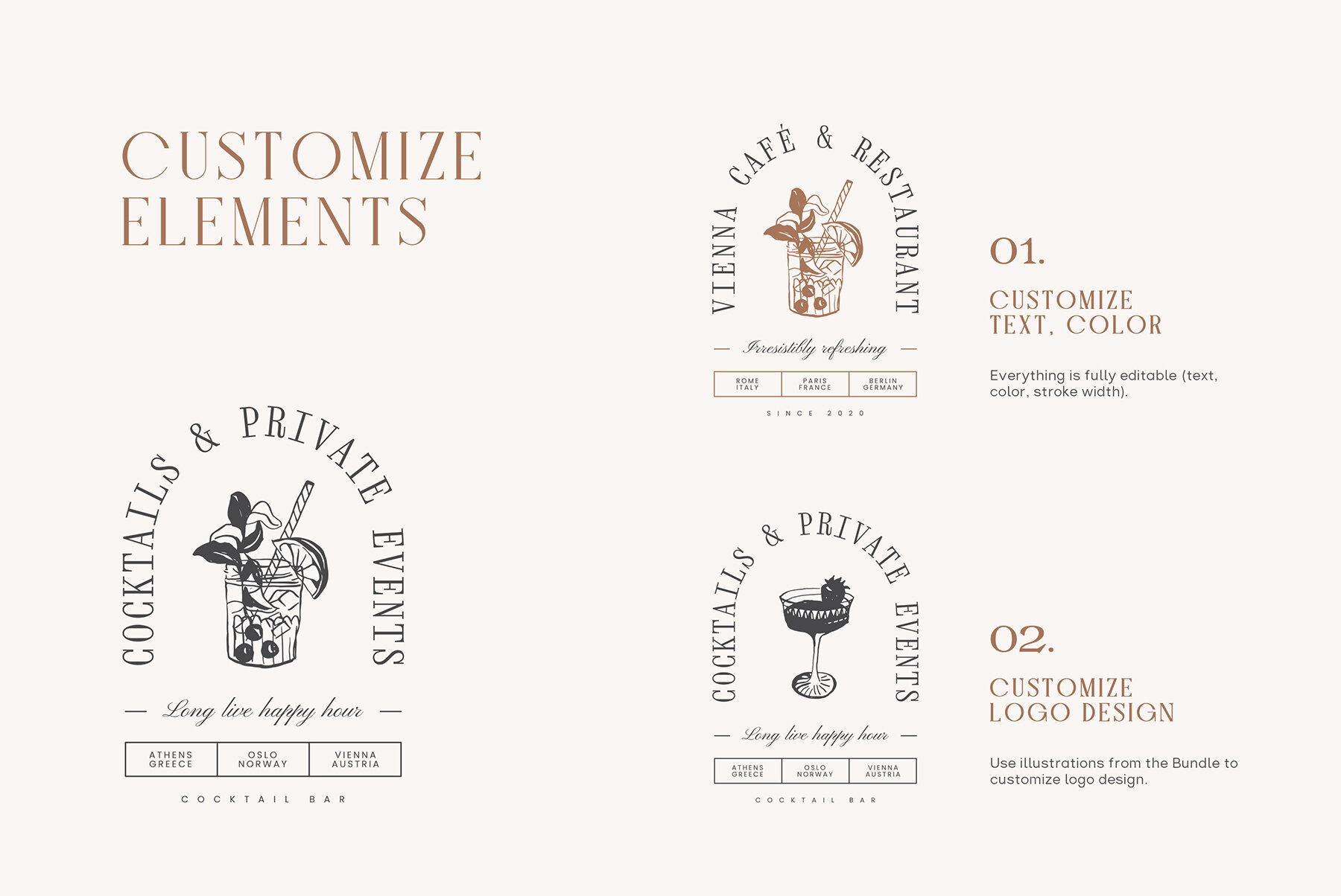 Restaurant Logo Kit   50 Mockups 18