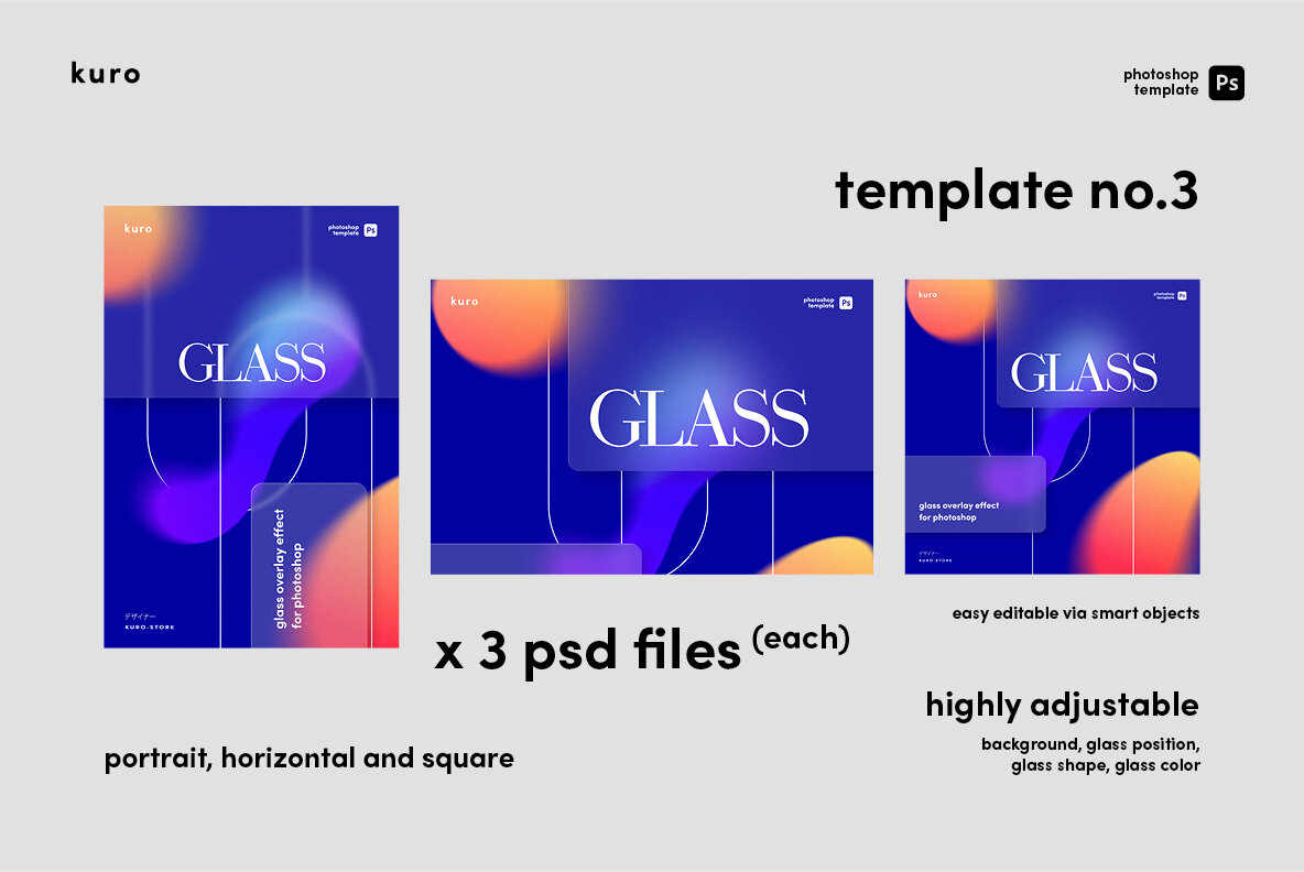 Glass Morphism Template 6