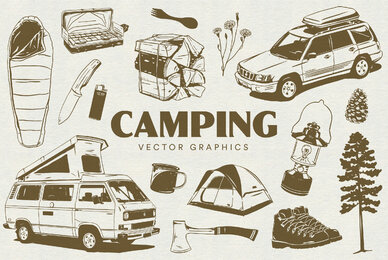 Camping Vector Graphics