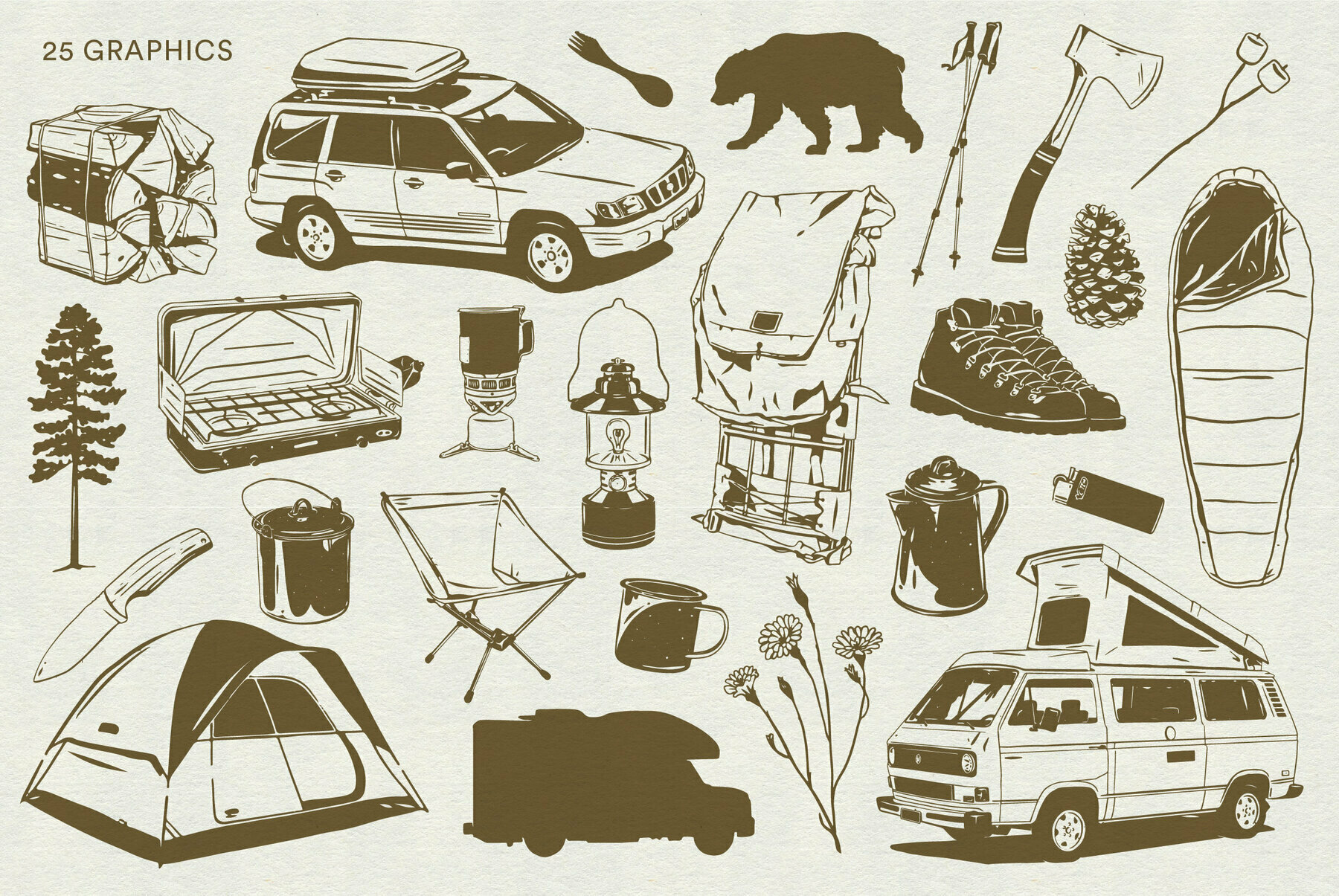Camping Vector Graphics 3