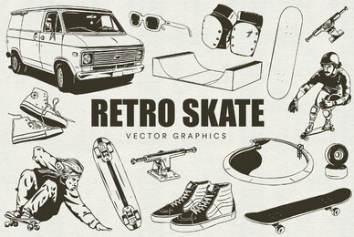 Retro Skate Vector Graphics