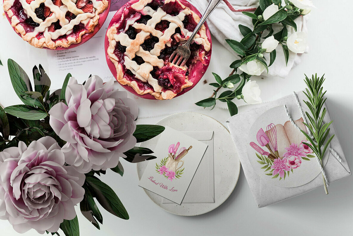 Home Bakery Watercolor Set 2