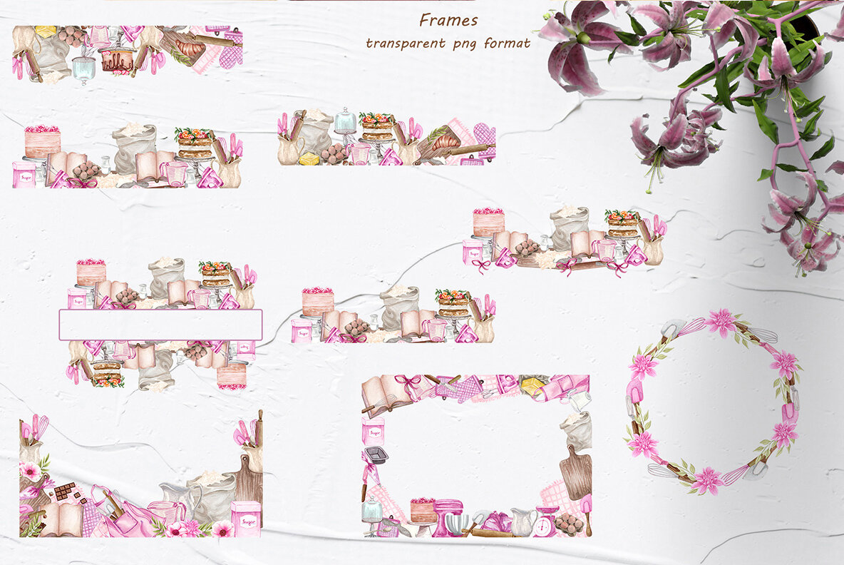 Home Bakery Watercolor Set 11