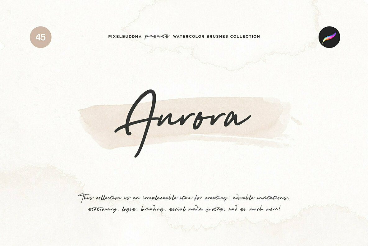 Aurora Watercolor Procreate Brushes 1