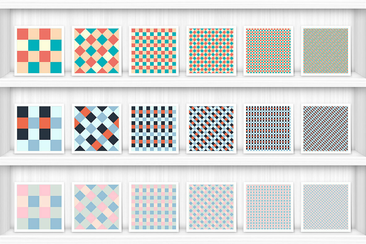 30 French Checkered Patterns 3