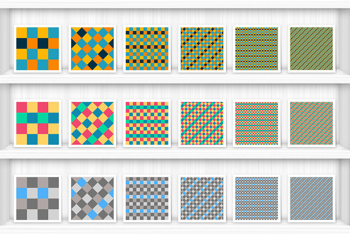 30 French Checkered Patterns 4