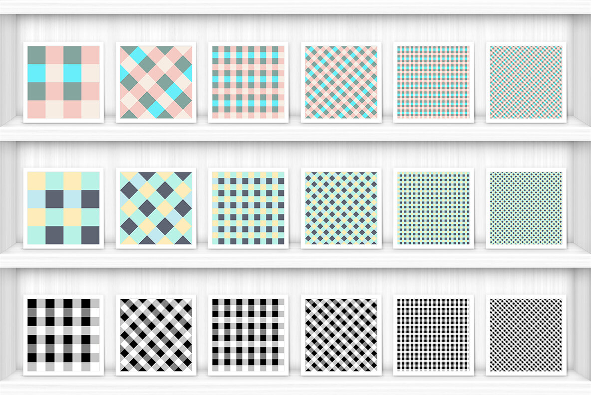 30 French Checkered Patterns 8