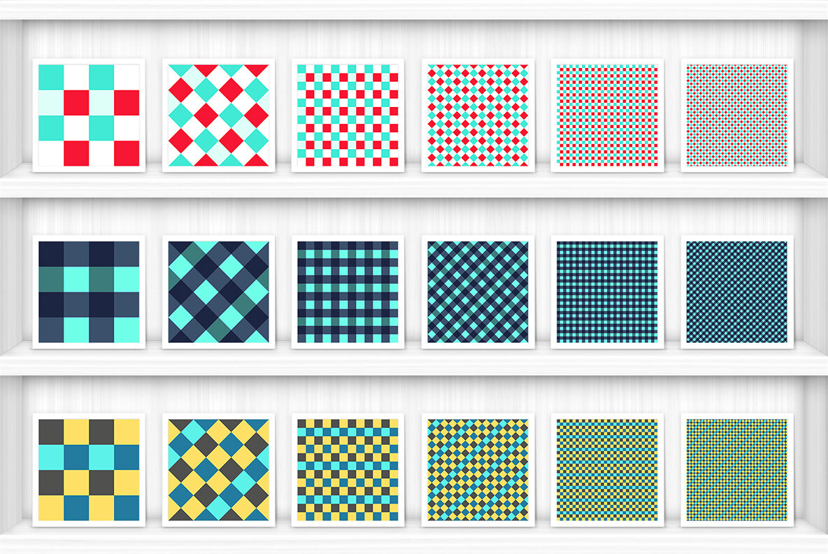 30 French Checkered Patterns 10