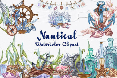 Nautical Seaside Watercolor Set