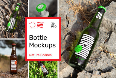Bottle Mockups   Nature Scenes