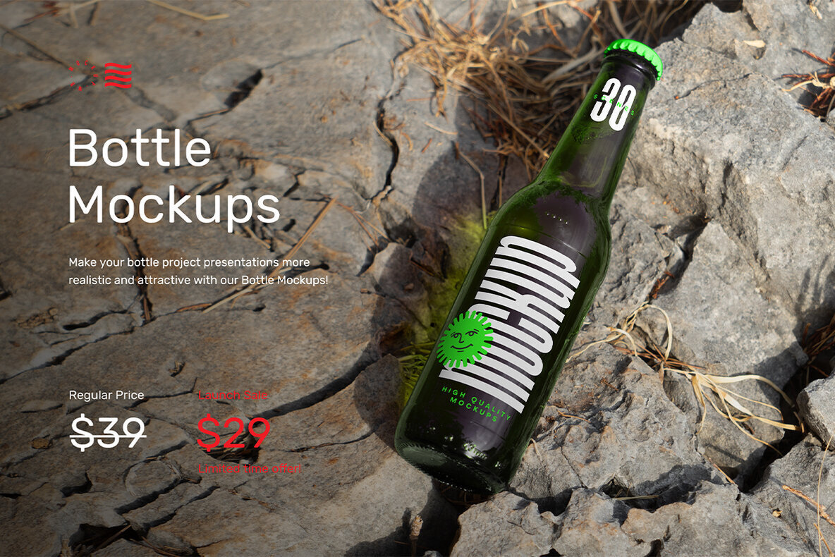 Bottle Mockups   Nature Scenes 2