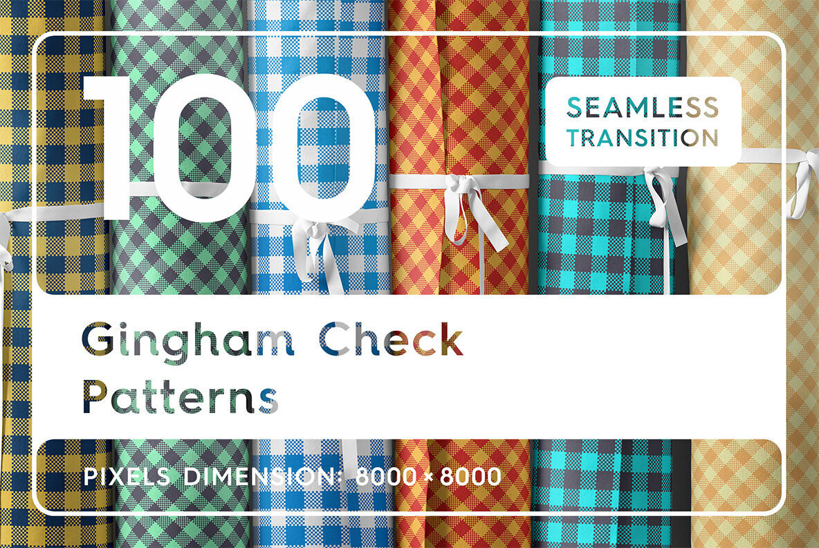 100 Gingham Check Patterns 1
