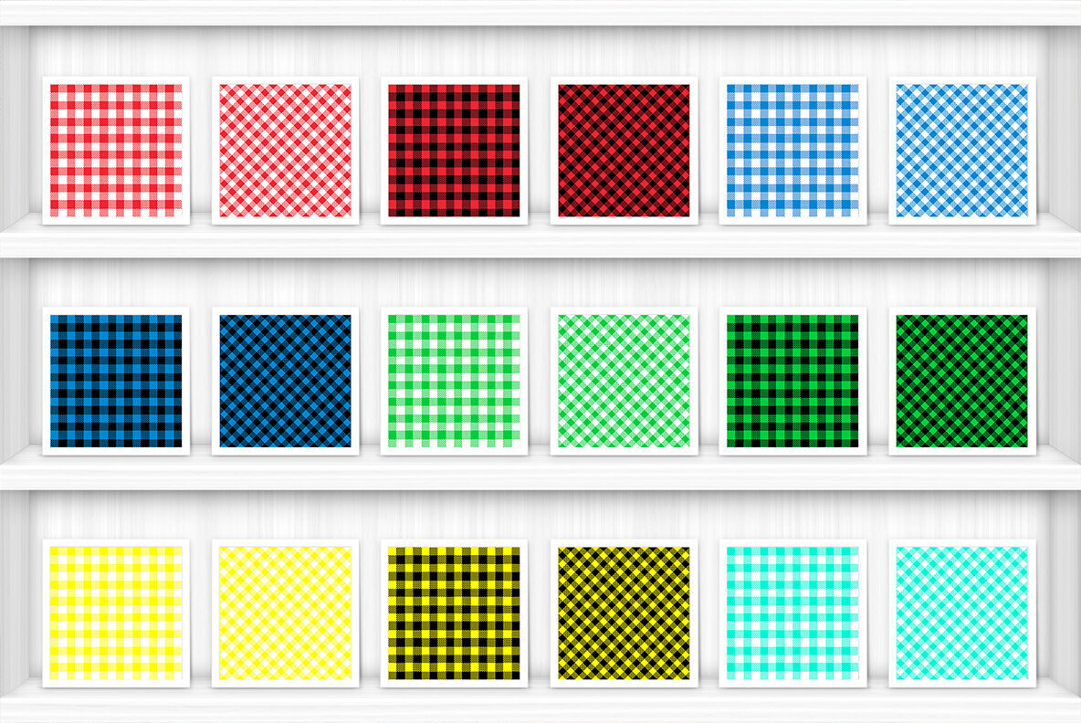 100 Gingham Check Patterns 2