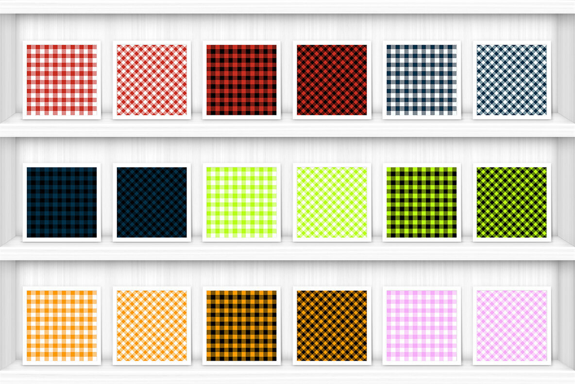 100 Gingham Check Patterns 4