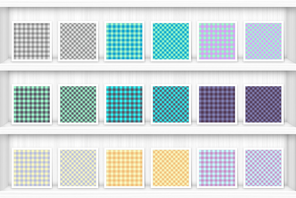 100 Gingham Check Patterns 6