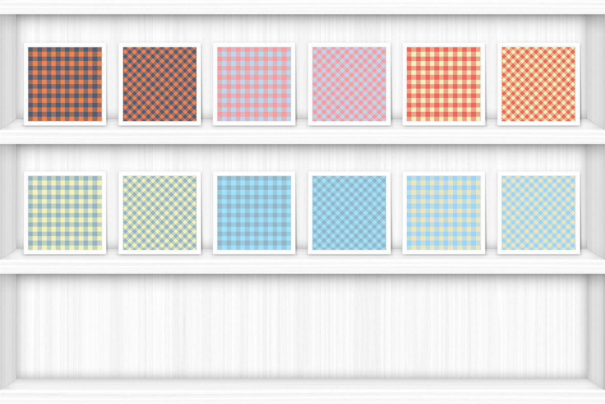 100 Gingham Check Patterns 7