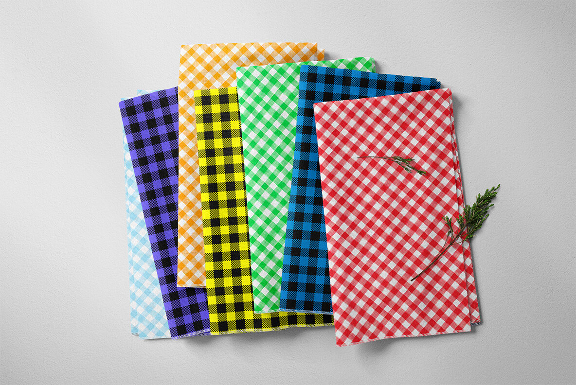 100 Gingham Check Patterns 8