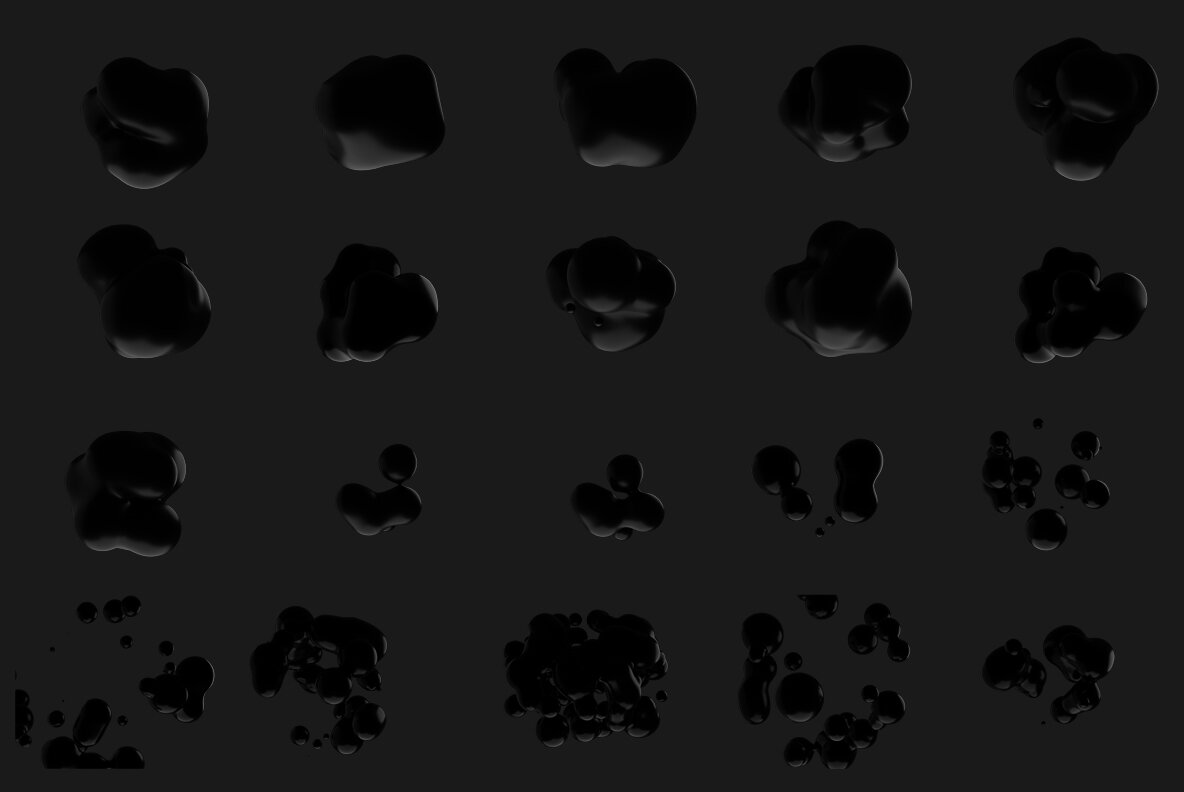 Blackmass Abstract Black Shapes 12