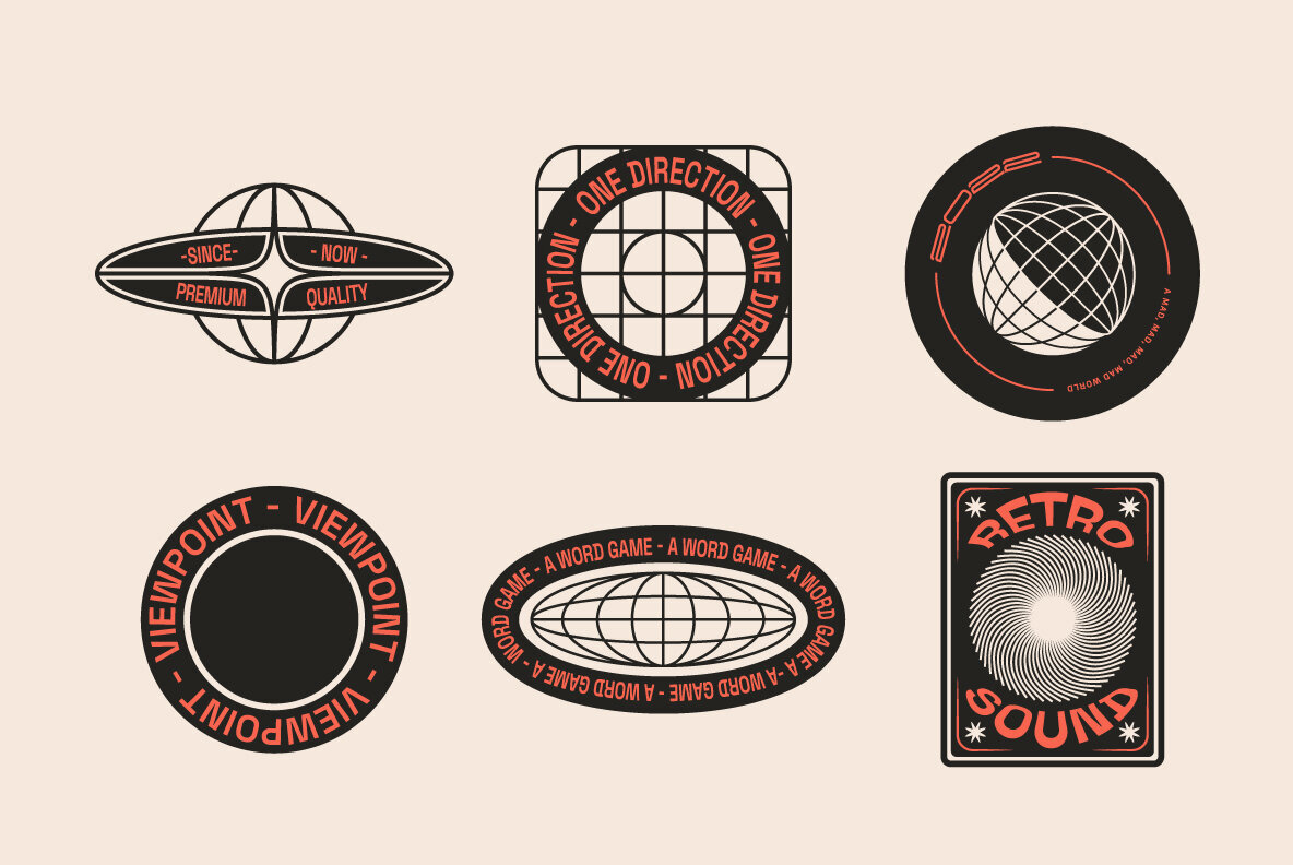 Editable Logo Badge Builder Set 4