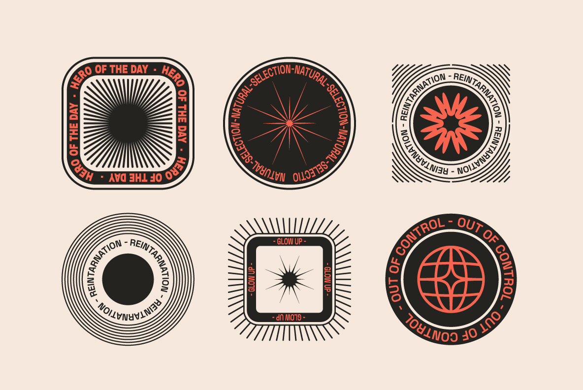 Editable Logo Badge Builder Set 6