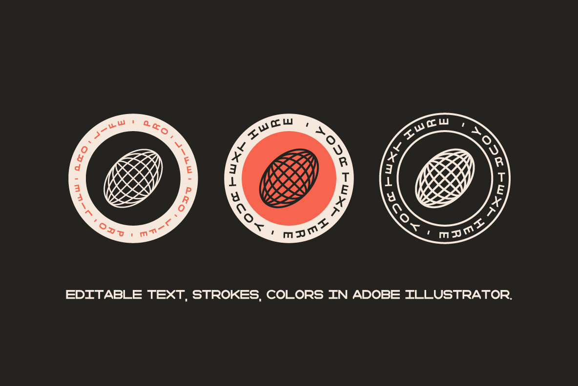 Editable Logo Badge Builder Set 7