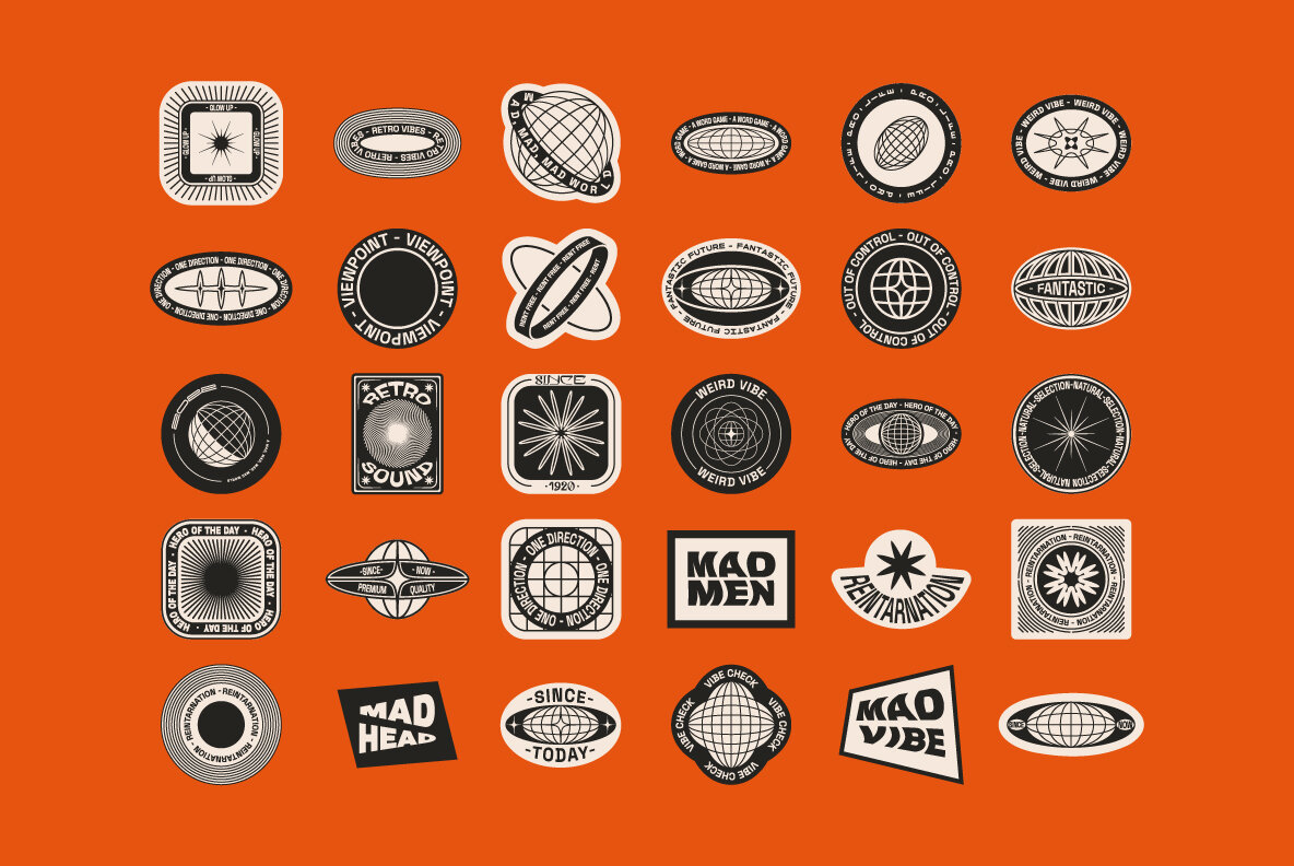 Editable Logo Badge Builder Set 8