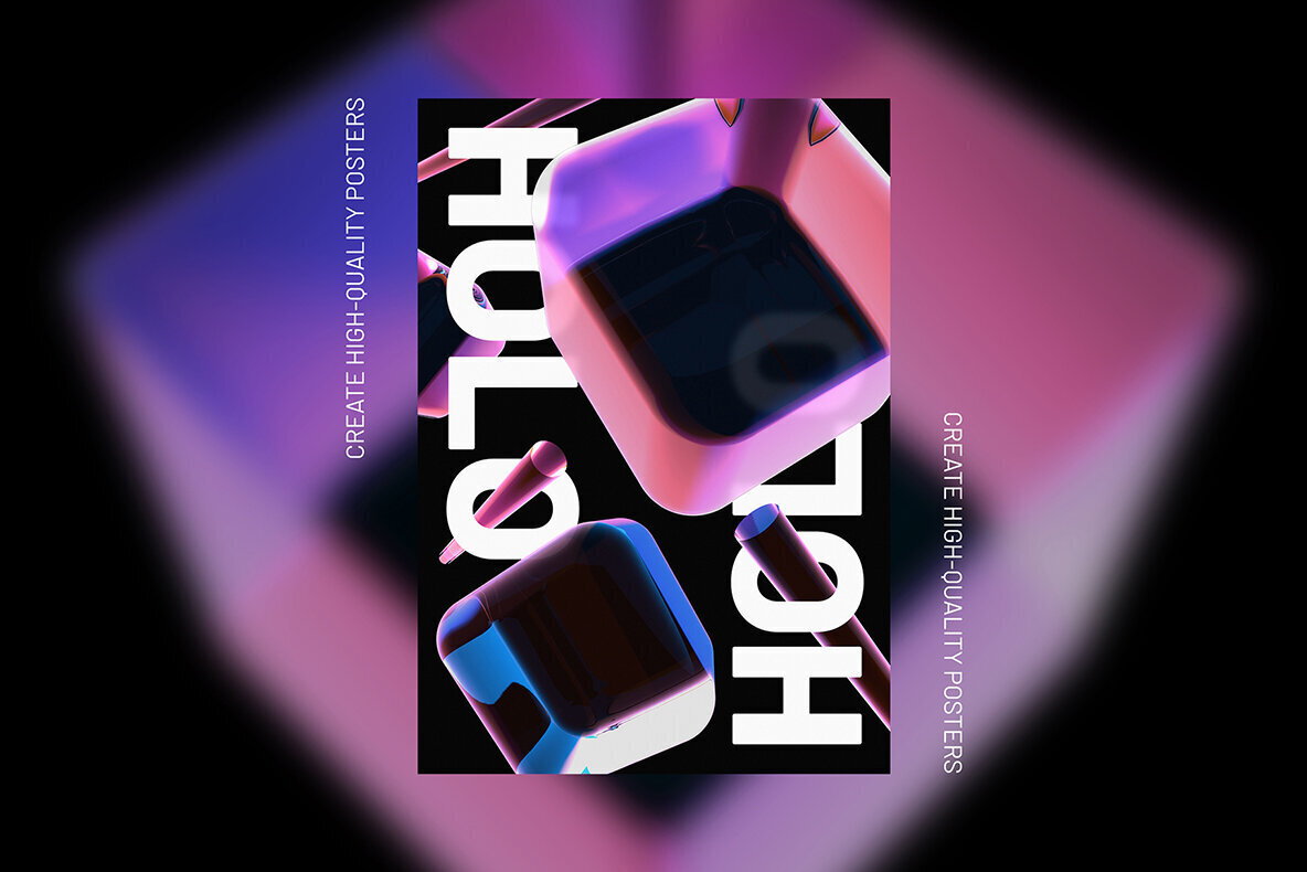Holo Geometrical 3D Shapes Collection 3